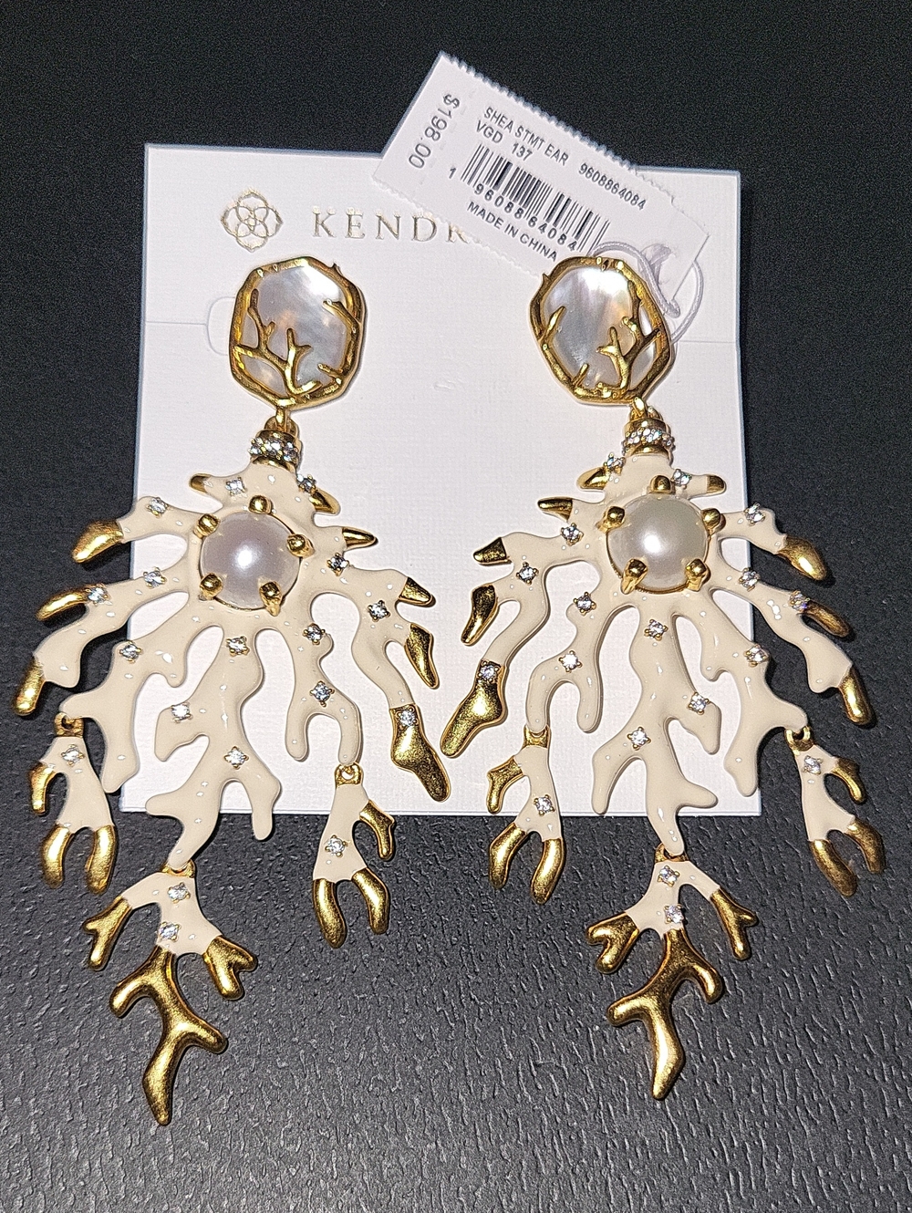 Kendra Scott Shea Vgd 137 Drop Earrings Bnwt ML